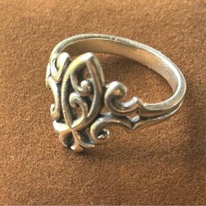 James Avery Retired Scrolled Itchthus Ring